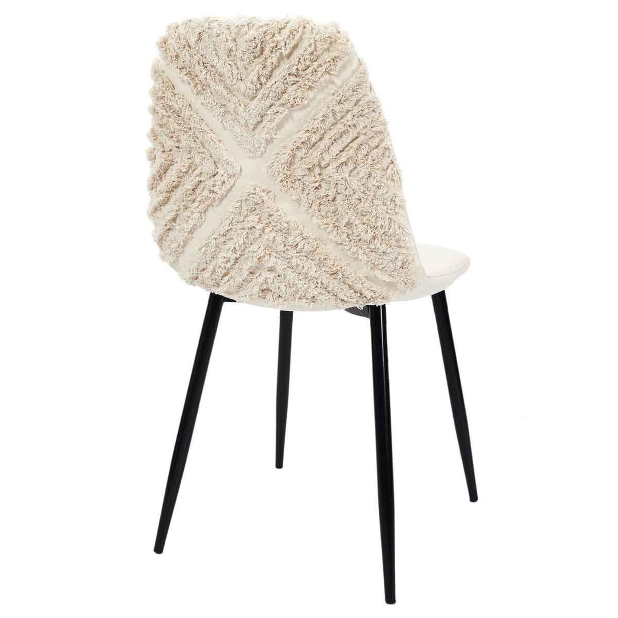 Voir la diapositive 5 : The Home Deco Factory Lot de 4 chaises design  mora  86cm beige & noir