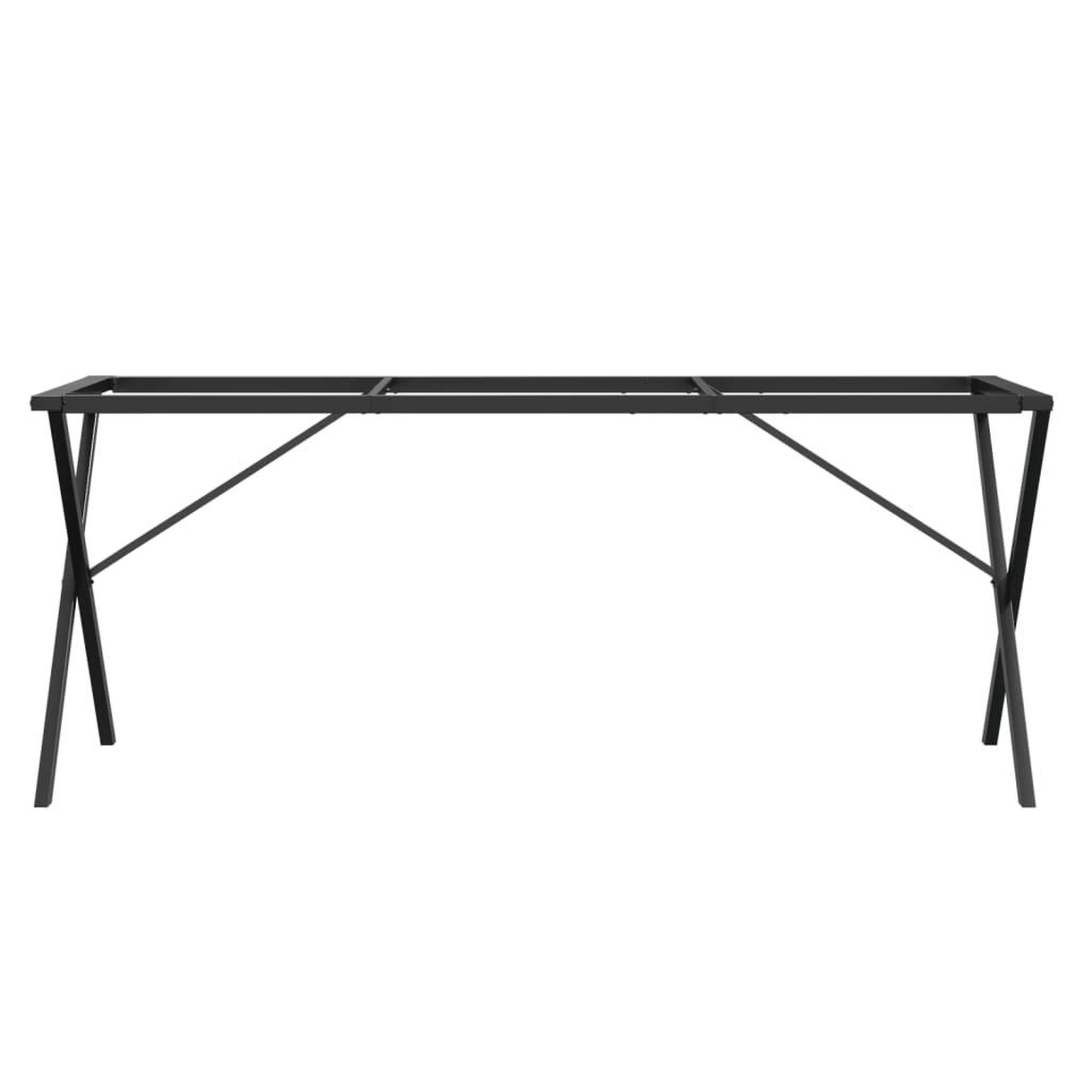 Voir la diapositive 4 : VIDAXL Pieds de table a manger cadre en X 160x80x73 cm acier