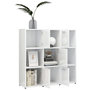 Voir la diapositive 4 : VIDAXL Bibliotheque Blanc brillant 90x30x90 cm Bois d'ingenierie