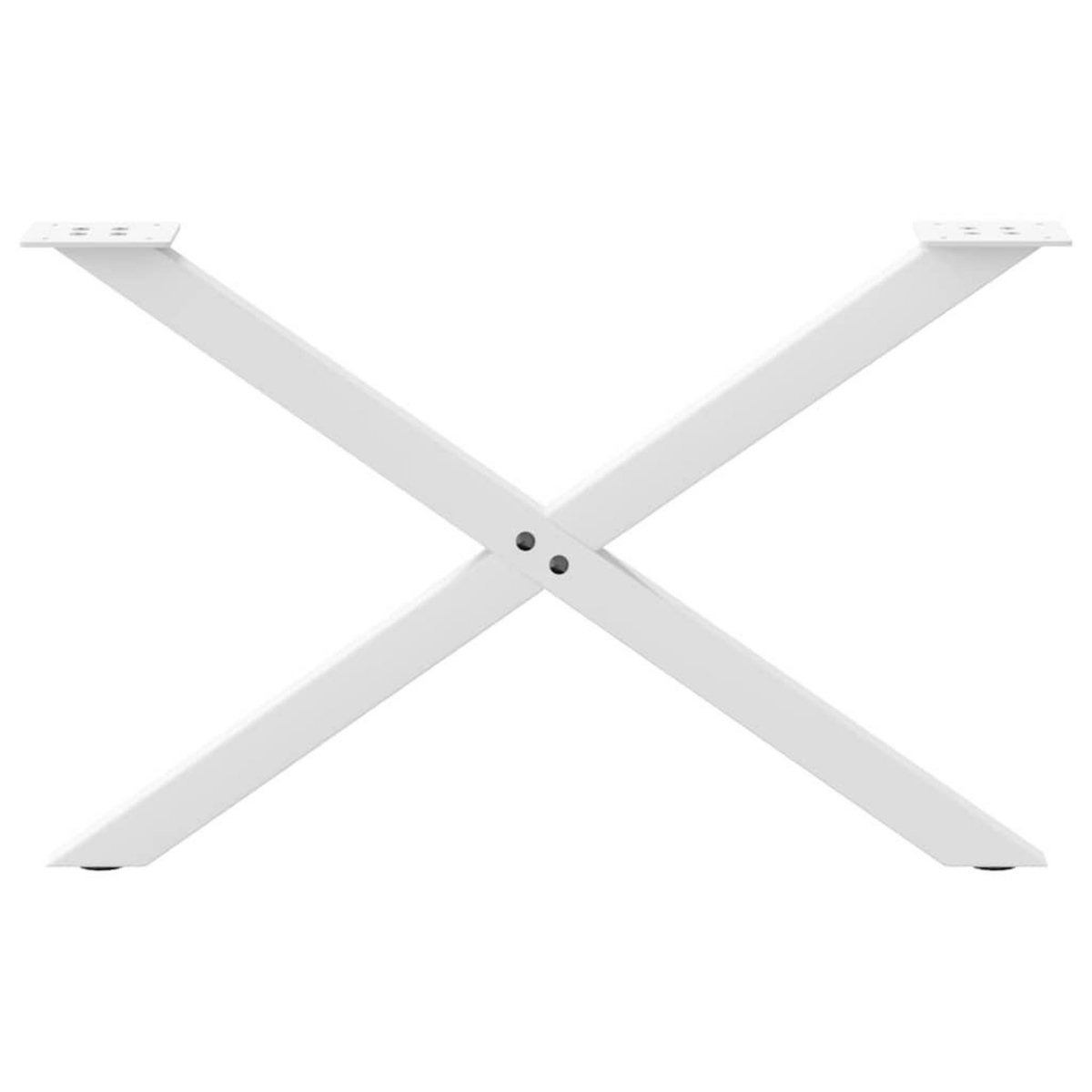 VIDAXL Pieds de table basse forme de X 2 pcs blanc 70x(42-43) cm acier