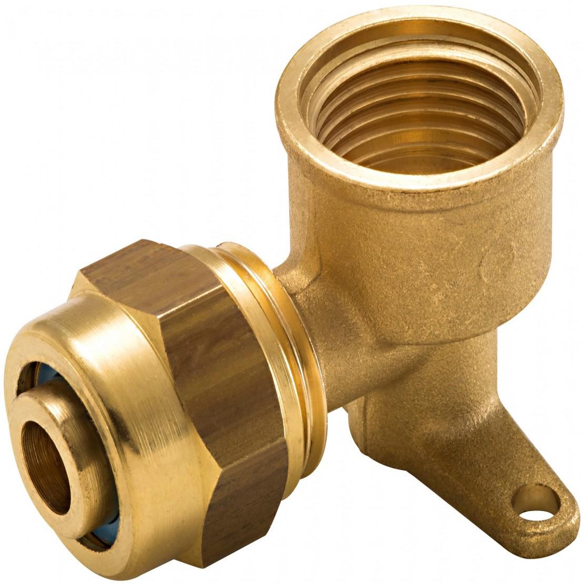 CENTRALE BRICO Raccord coudé applique à compression laiton F 15 x 21 pour tube en per