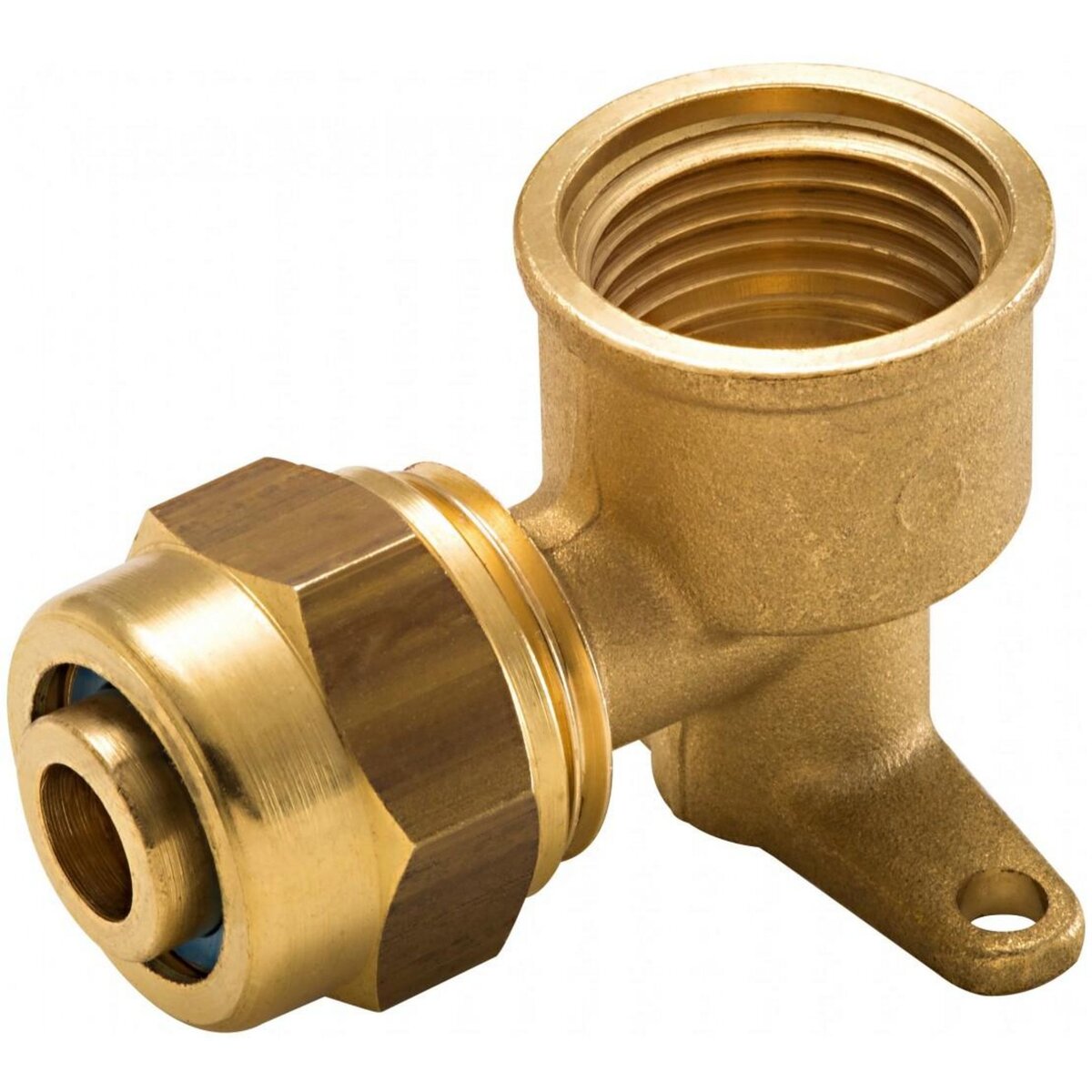 CENTRALE BRICO Raccord coudé applique à compression laiton F 15 x 21 pour tube en per