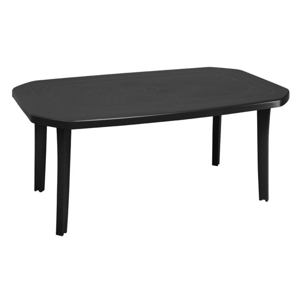 GROSFILLEX Table de jardin - Résine - Gris - 165x100cm - MIAMI