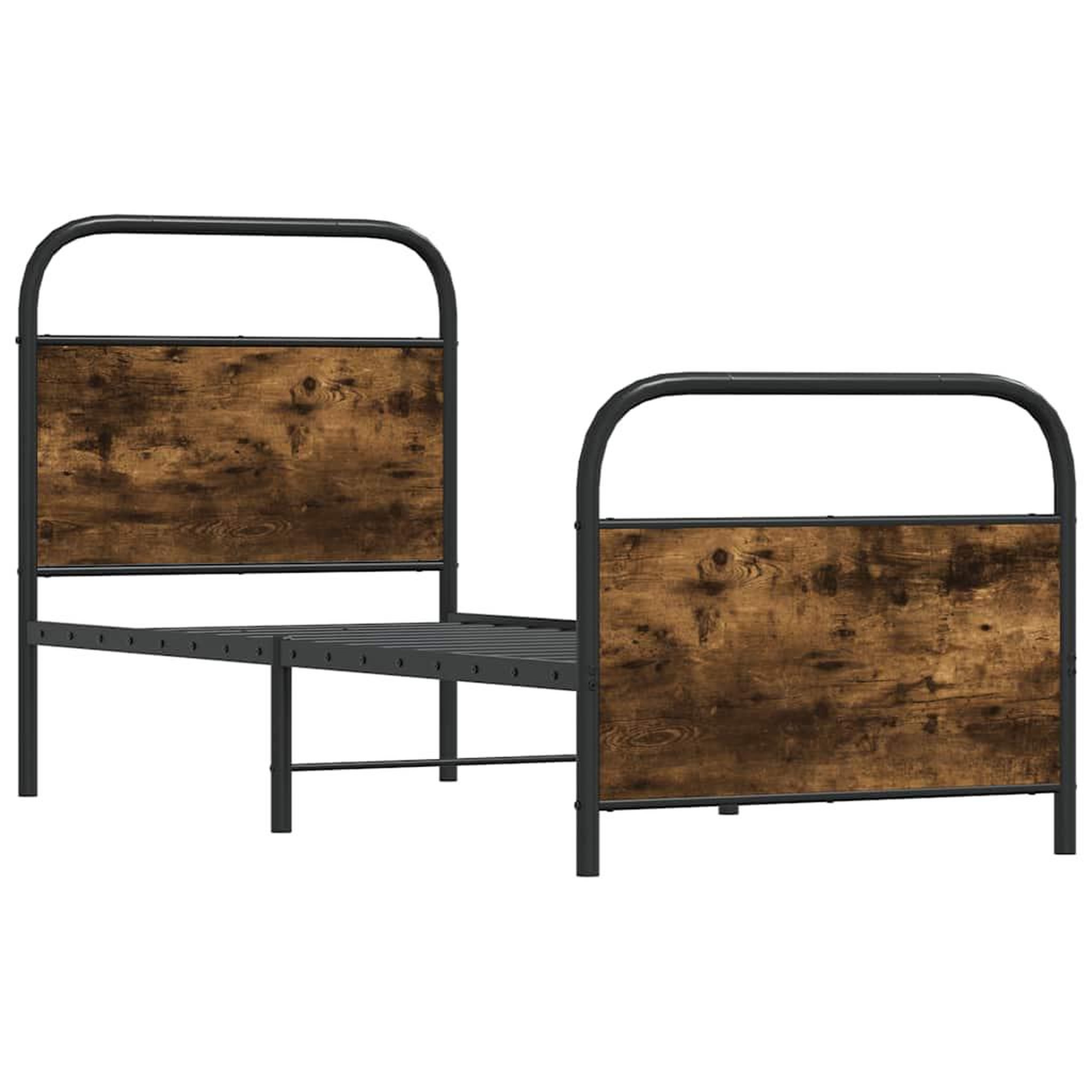 Voir la diapositive 3 : VIDAXL Cadre de lit sans matelas 80x200cm chene fume bois d'ingenierie