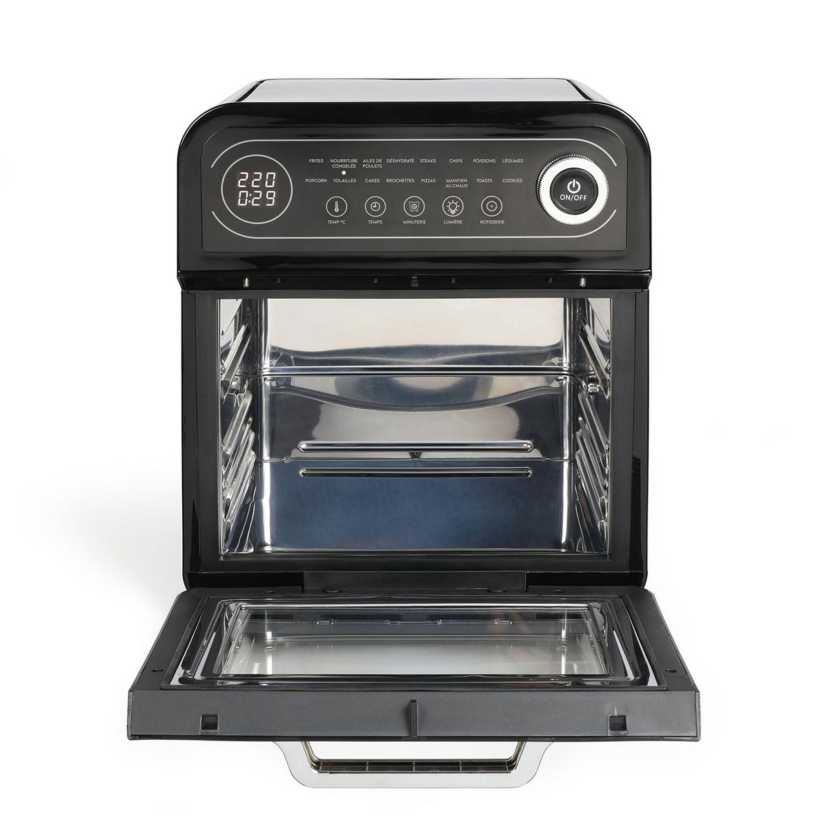 LIVOO Four à air chaud 12l 1600w noir - doc255