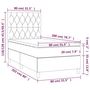 Voir la diapositive 6 : VIDAXL Sommier a lattes de lit avec matelas Marron fonce 80x200 cm