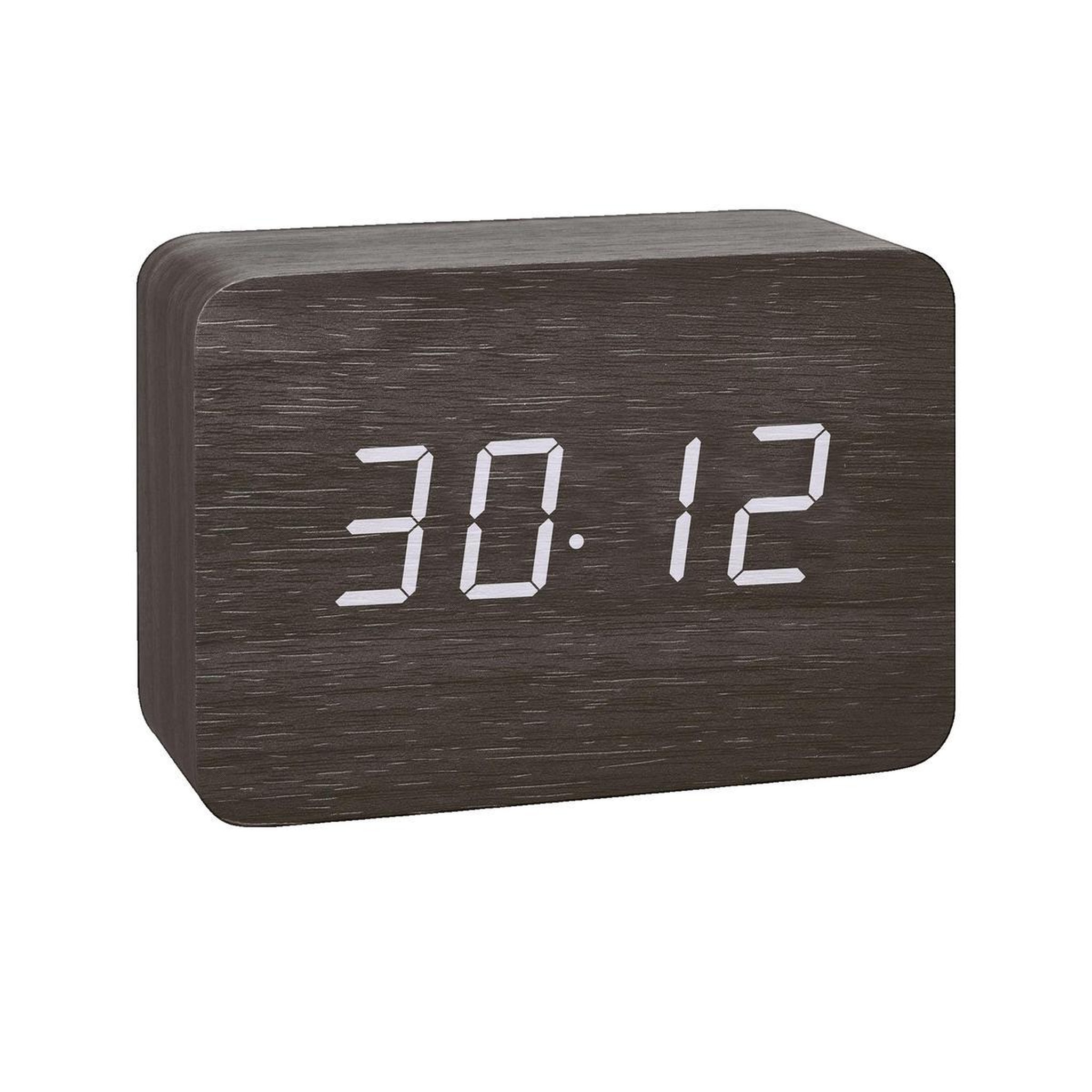 Voir la diapositive 2 : TFA Horloge TFA 60.2549.01 design minimaliste imitant le bois