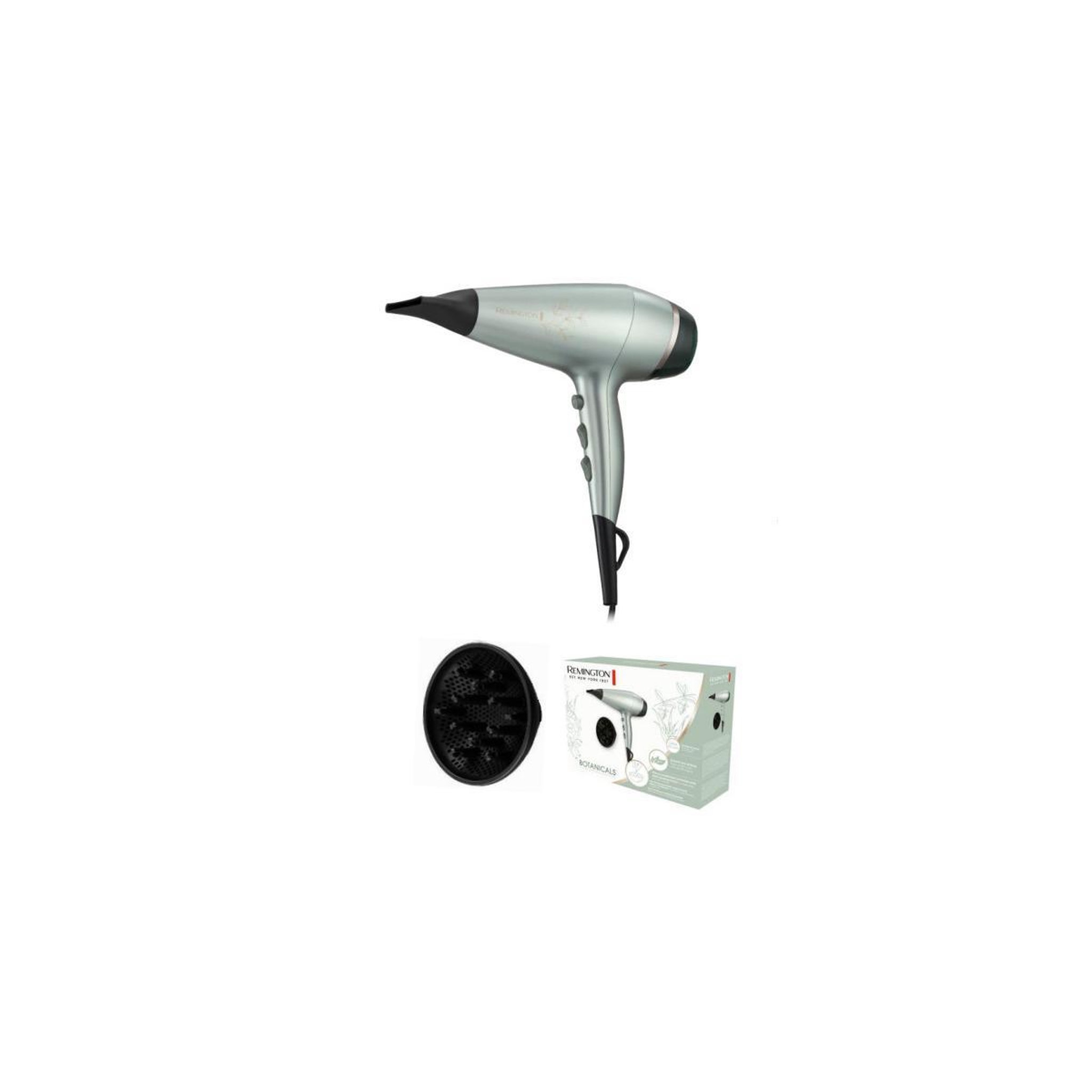 Voir la diapositive 2 : REMINGTON Sèche cheveux Remington AC5860 Botanicals 2300 W Vert