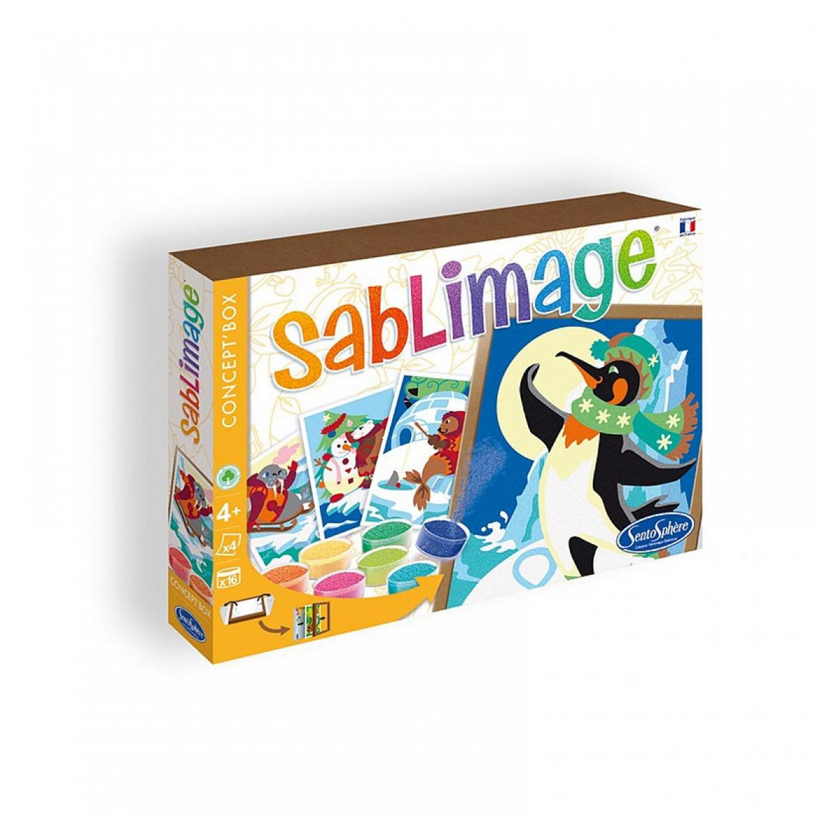 Sentosphere Sablimage : Créez des tableaux colorés d'animaux de la banquise