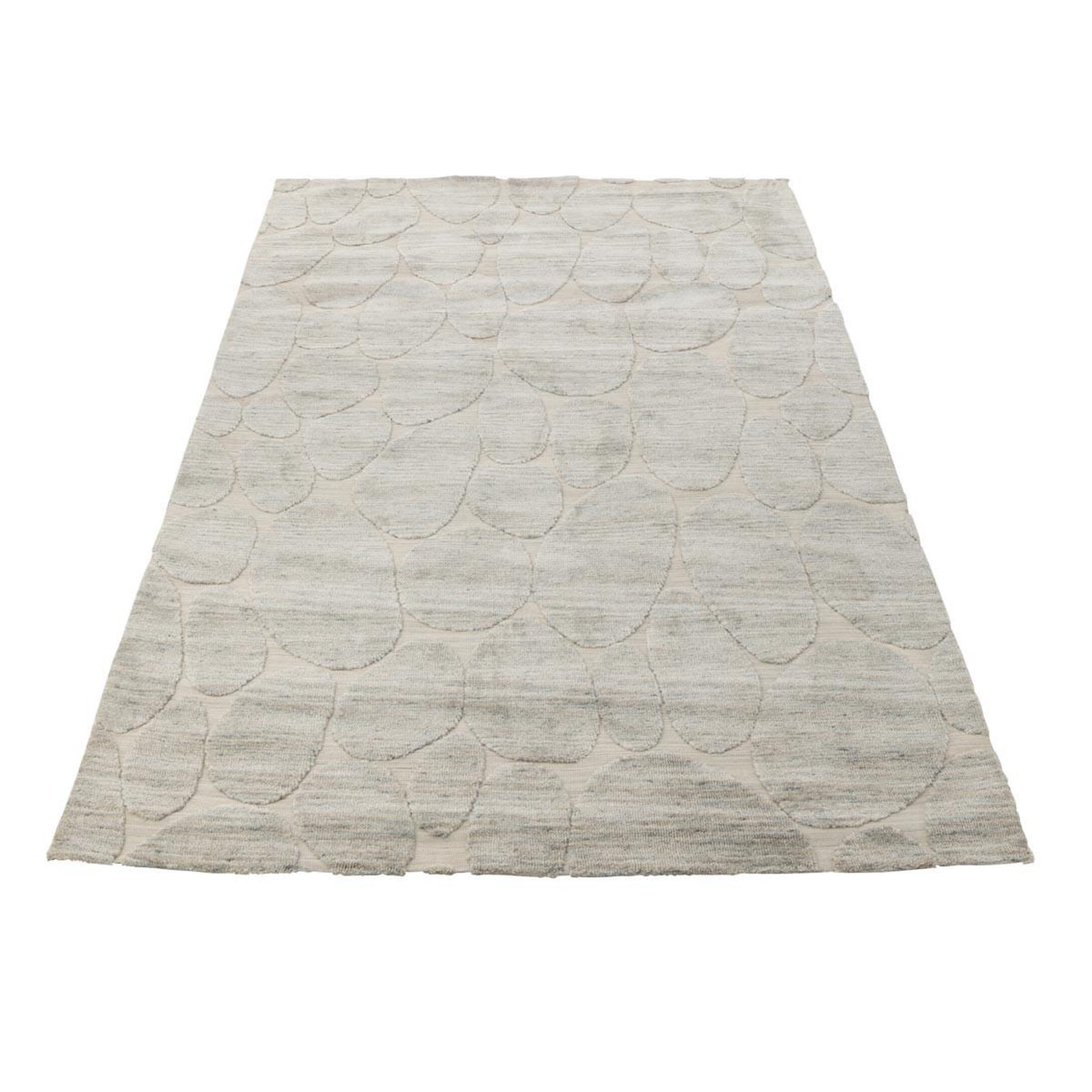 J-LINE Tapis déco  effet galet  200x300cm bleu gris