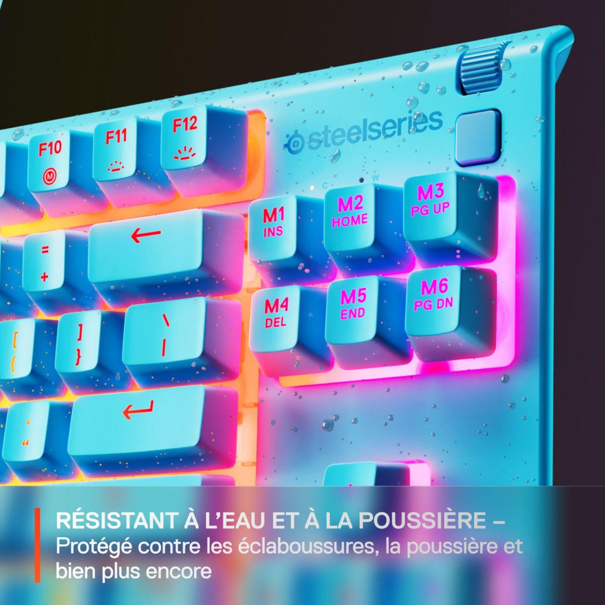 Voir la diapositive 3 : STEEL SERIES Clavier gamer apex 3 tkl aqua - fr
