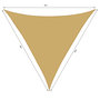 Voir la diapositive 3 : OUTSUNNY Voile d'ombrage triangulaire grande taille 3 x 3 x 3 m polyester haute densité résistant aux UV coloris sable
