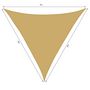Voir la diapositive 3 : OUTSUNNY Voile d'ombrage triangulaire grande taille 3 x 3 x 3 m polyester haute densité résistant aux UV coloris sable
