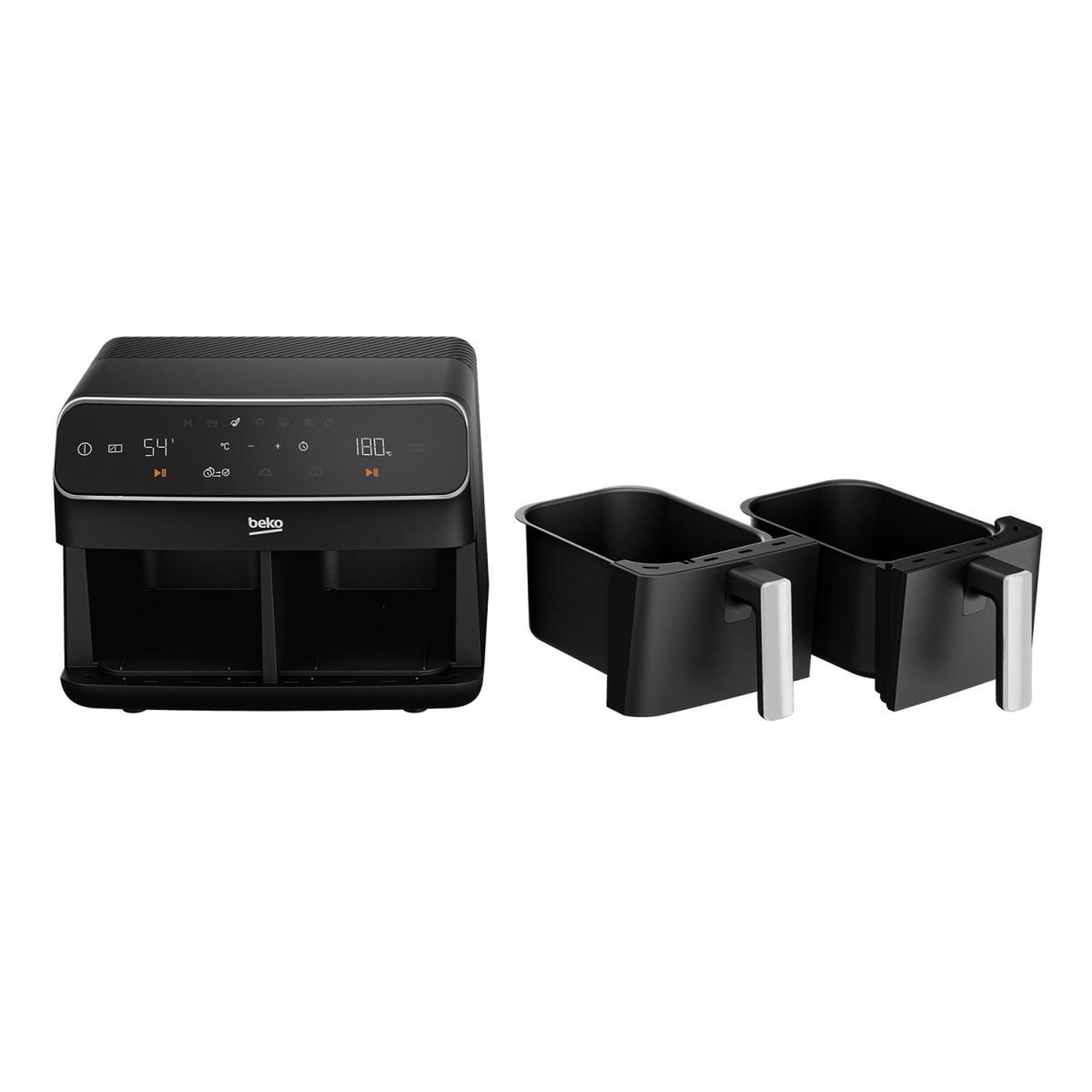 Voir la diapositive 2 : Beko Friteuse à air chaud multifonction 2x4.25l 2400w - frl5388b