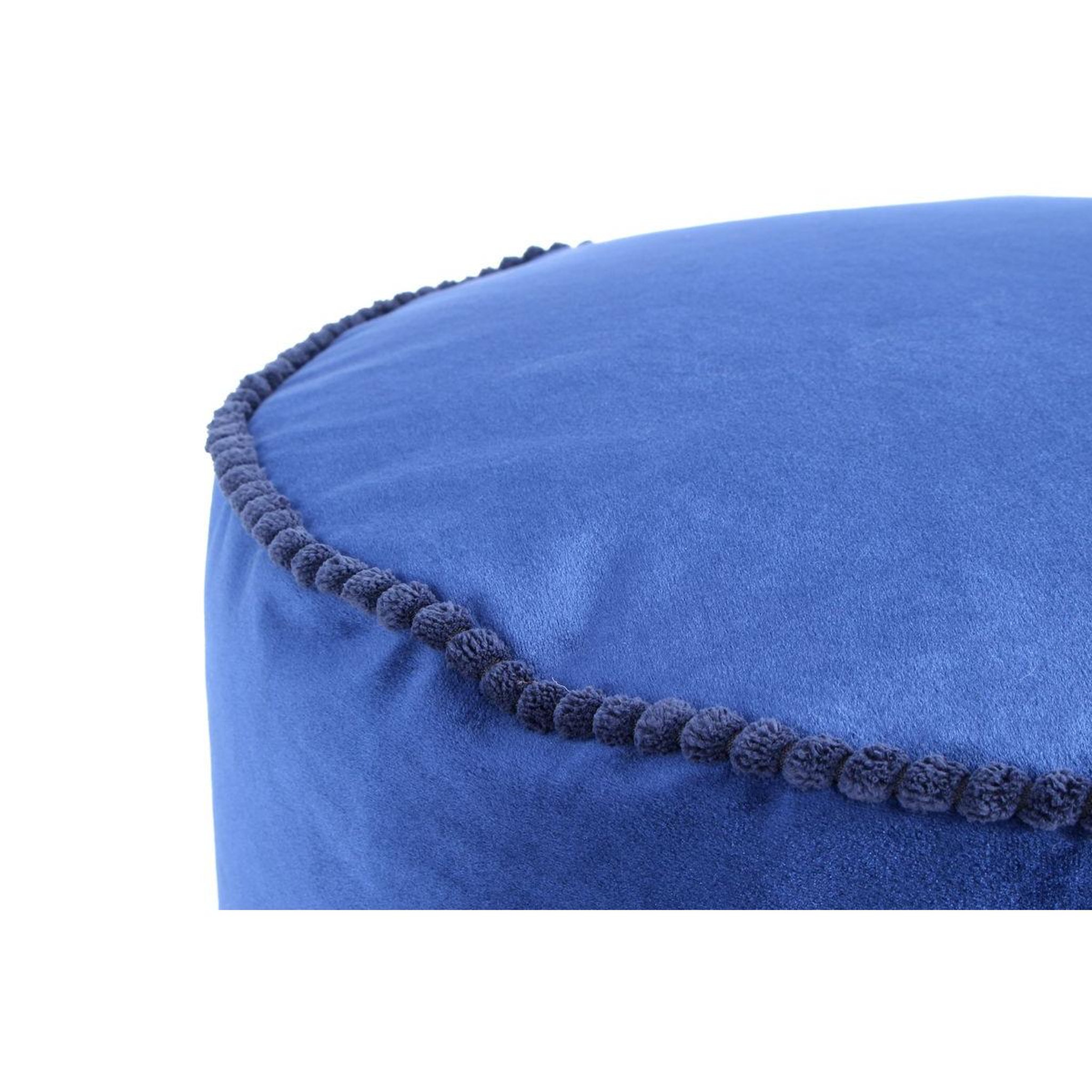 Voir la diapositive 3 : Paris Prix Pouf rond en velours  taj mahal  47cm bleu