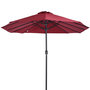 Voir la diapositive 3 : KZ GARDEN Parasol de terrasse double Rouge Bordeaux 4.50 x 2.65 x H 2.40 Toile polyester TWIN KZ GARDEN
