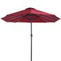 Voir la diapositive 3 : KZ GARDEN Parasol de terrasse double Rouge Bordeaux 4.50 x 2.65 x H 2.40 Toile polyester TWIN KZ GARDEN