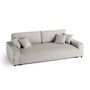 Voir la diapositive 2 : LISA DESIGN Pivoine - canapé droit 3 places - convertible avec coffre - en velours côtelé