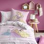 Voir la diapositive 1 : PRINCESS DISNEY Parure housse de couette enfant fantaisie en coton 57 fils PRINCESSES STRIPES