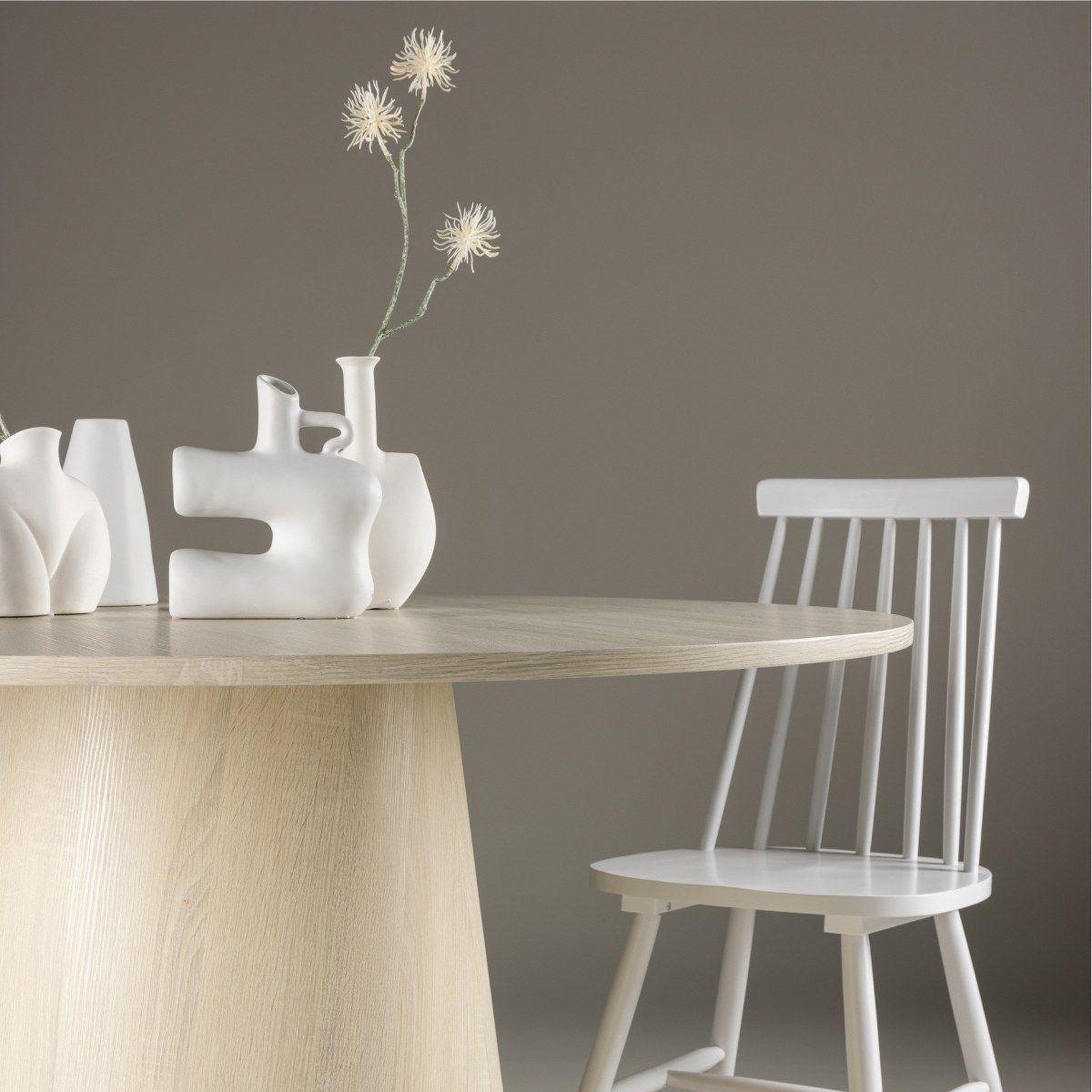 Voir la diapositive 6 : Paris Prix Table à manger ronde  lanzo  120cm naturel