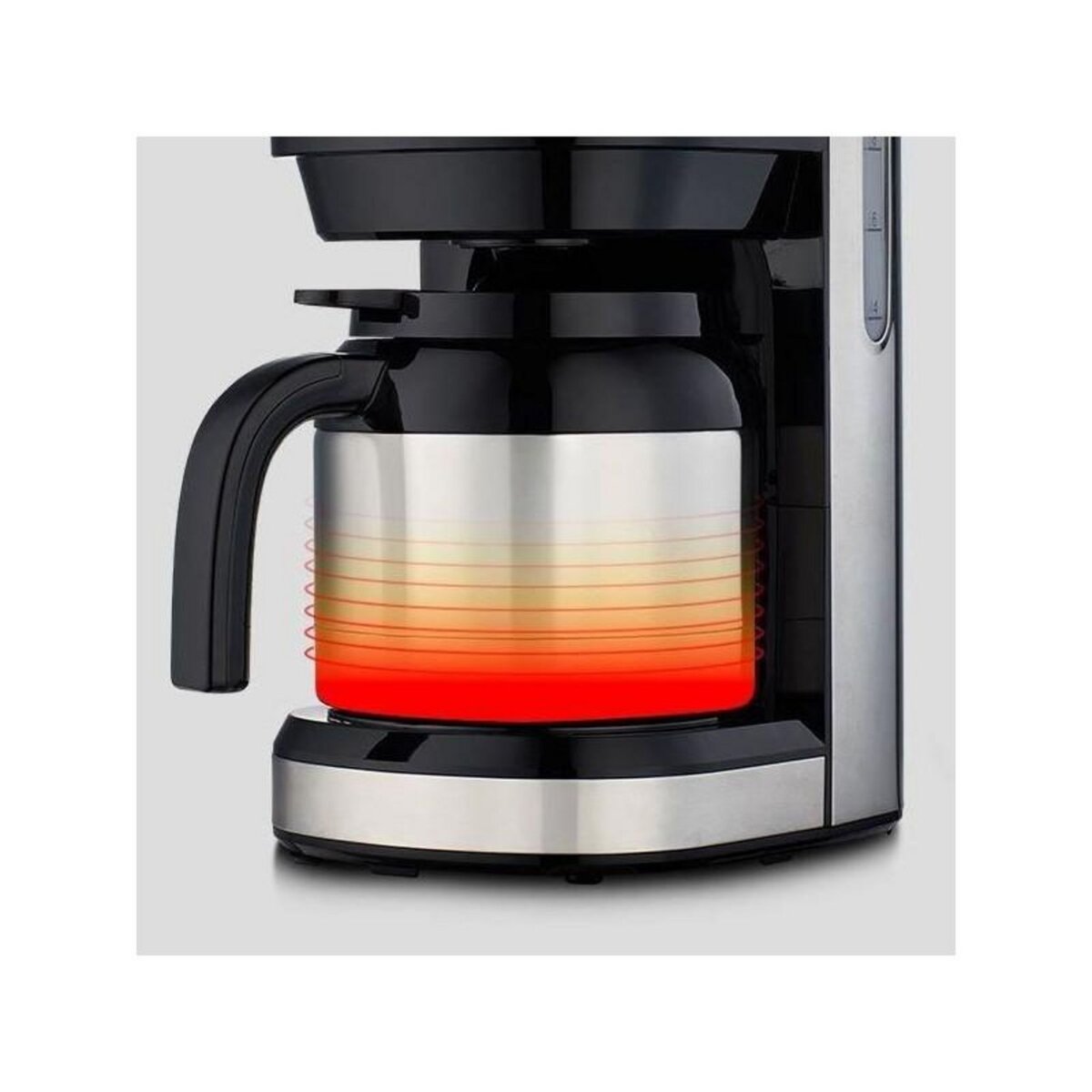 Medion Cafetiere Filtre Digitale Isotherme - MEDION - 900W - 1,2L - Silver