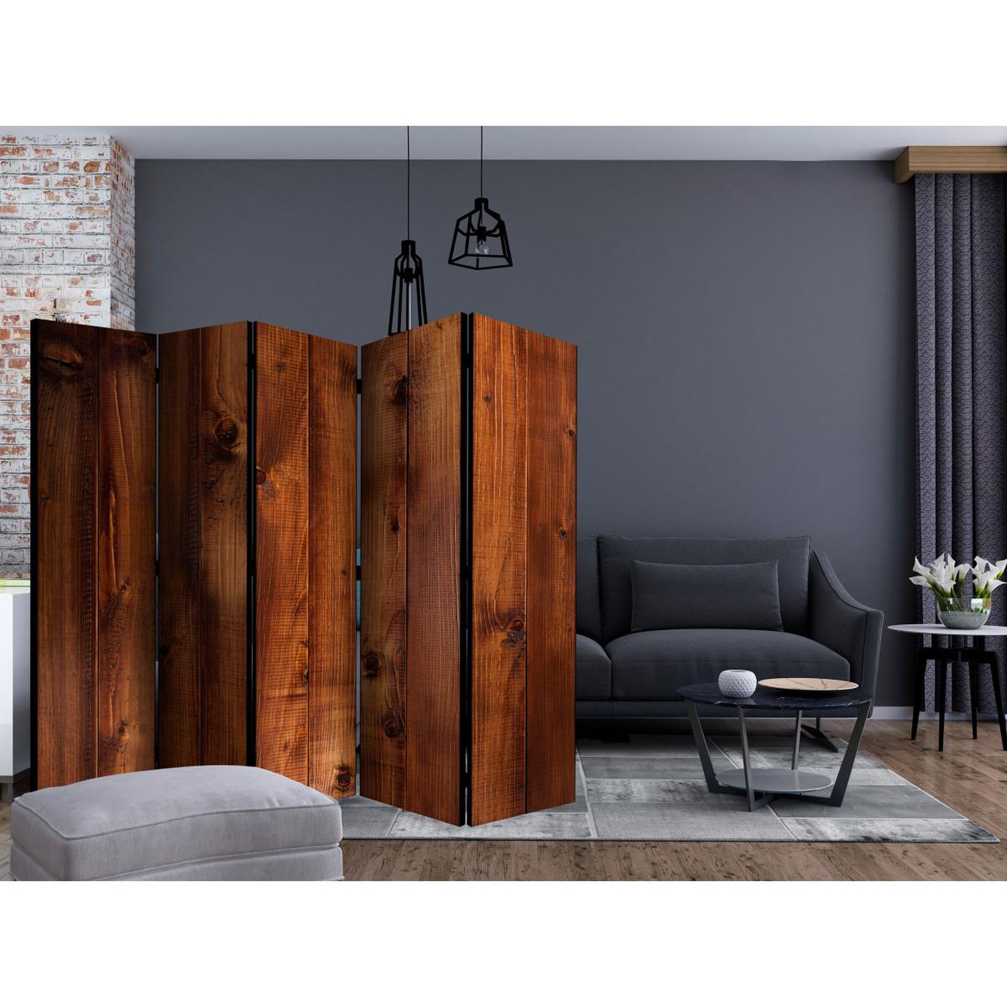 Voir la diapositive 2 : Paris Prix Paravent 5 volets  pine board  172x225cm