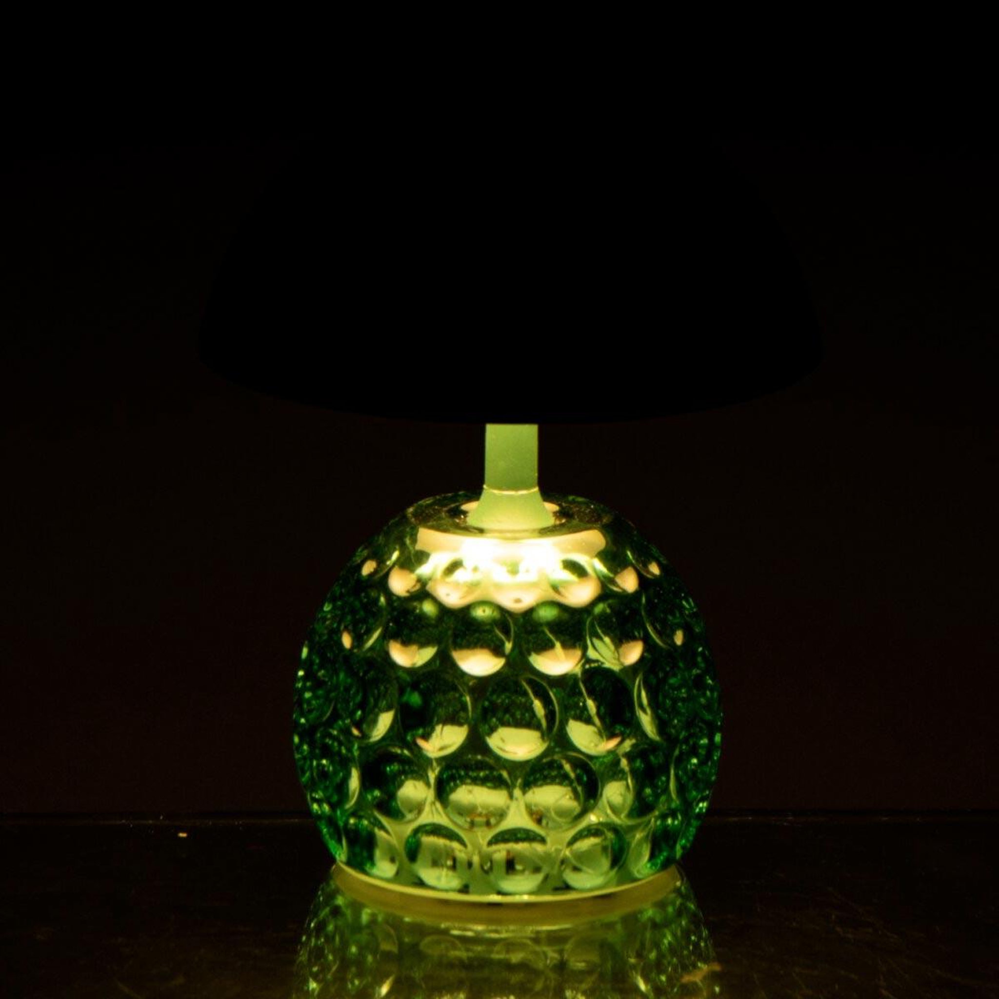 Voir la diapositive 4 : J-LINE Lampe à poser led champignon  fungo  15cm vert foncé