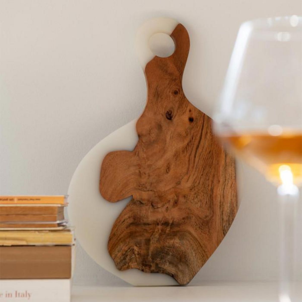 Paris Prix Planche à Découper en Bois  Douglas  53cm Naturel & Blanc