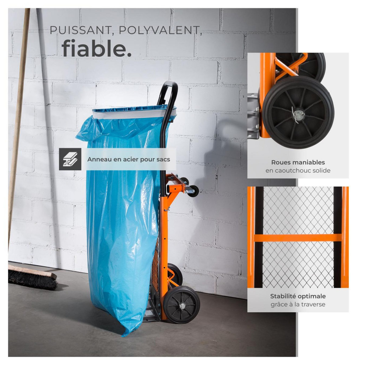 tectake Diable 2-en-1 2-en-1 orange