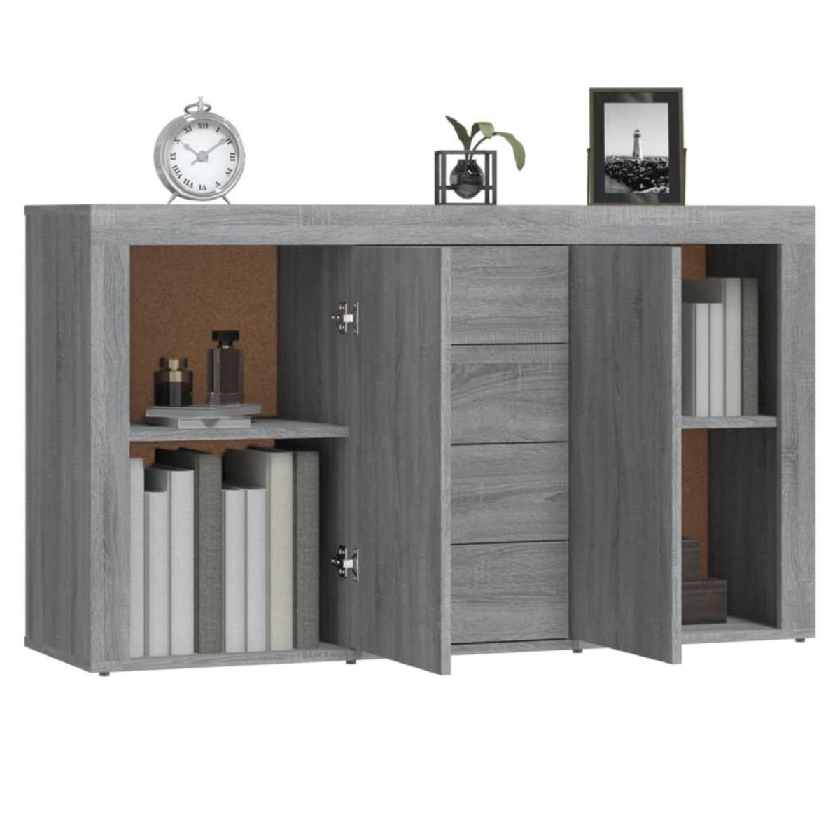 VIDAXL Buffet Sonoma gris 120x36x69 cm Bois d'ingenierie