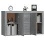 Voir la diapositive 4 : VIDAXL Buffet Sonoma gris 120x36x69 cm Bois d'ingenierie