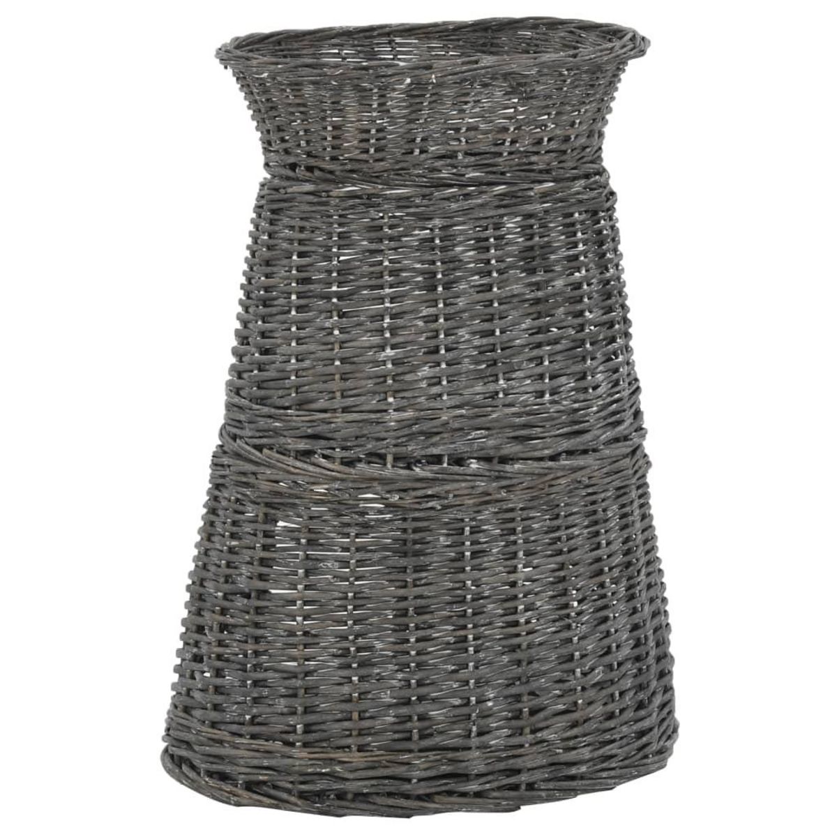 VIDAXL Jeu de panier pour chats 3 pcs avec coussins Gris 47x34x60 cm