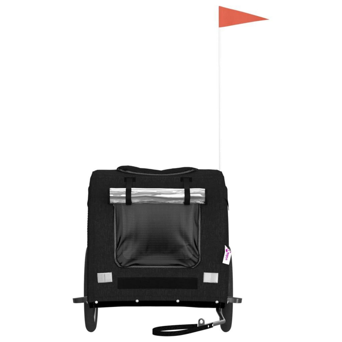 VIDAXL Remorque de velo pour animaux de compagnie noir