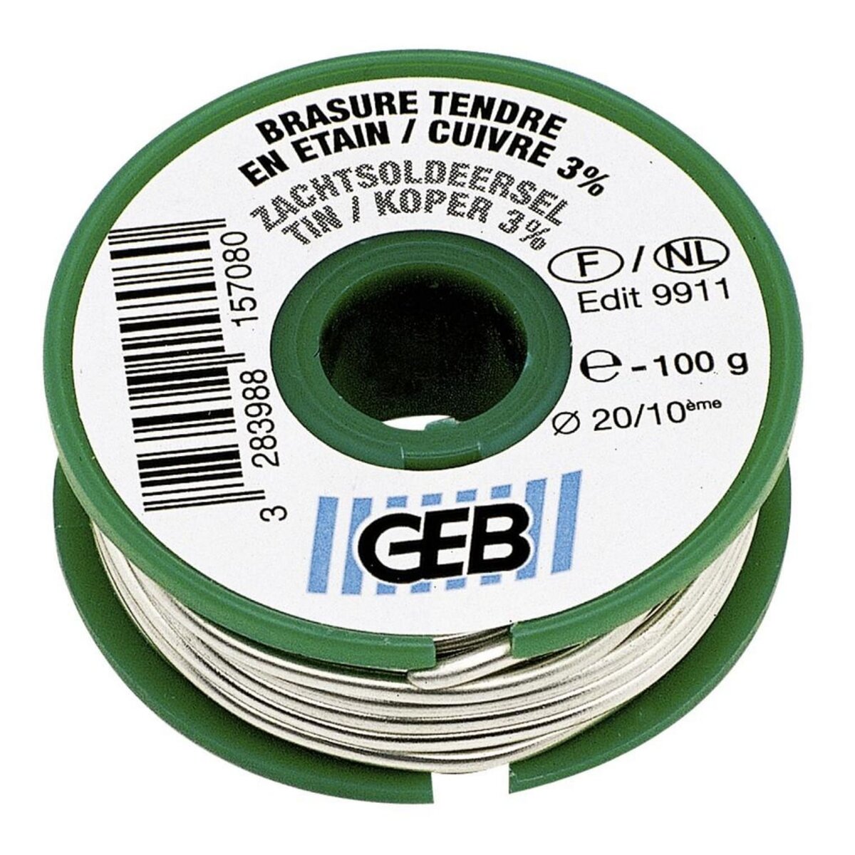Geb Bobine pour brasure etain / cuivre, 100 g, GEB