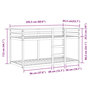 Voir la diapositive 6 : VIDAXL Lit superpose sans matelas bleu 80x200 cm bois de pin massif