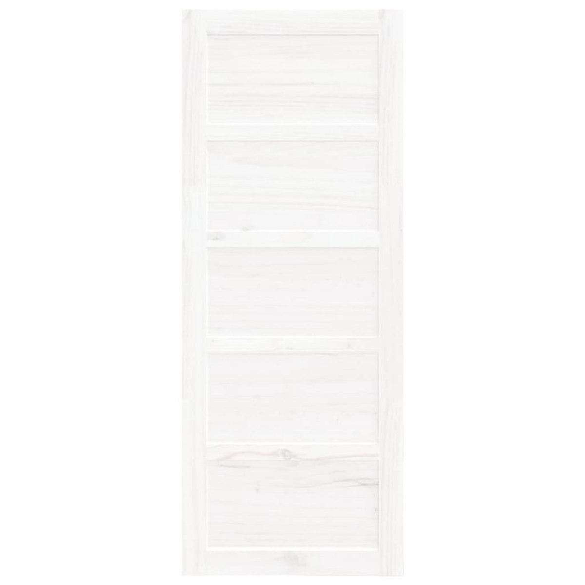 VIDAXL Porte de grange Blanc 80x1,8x204,5 cm Bois massif de pin