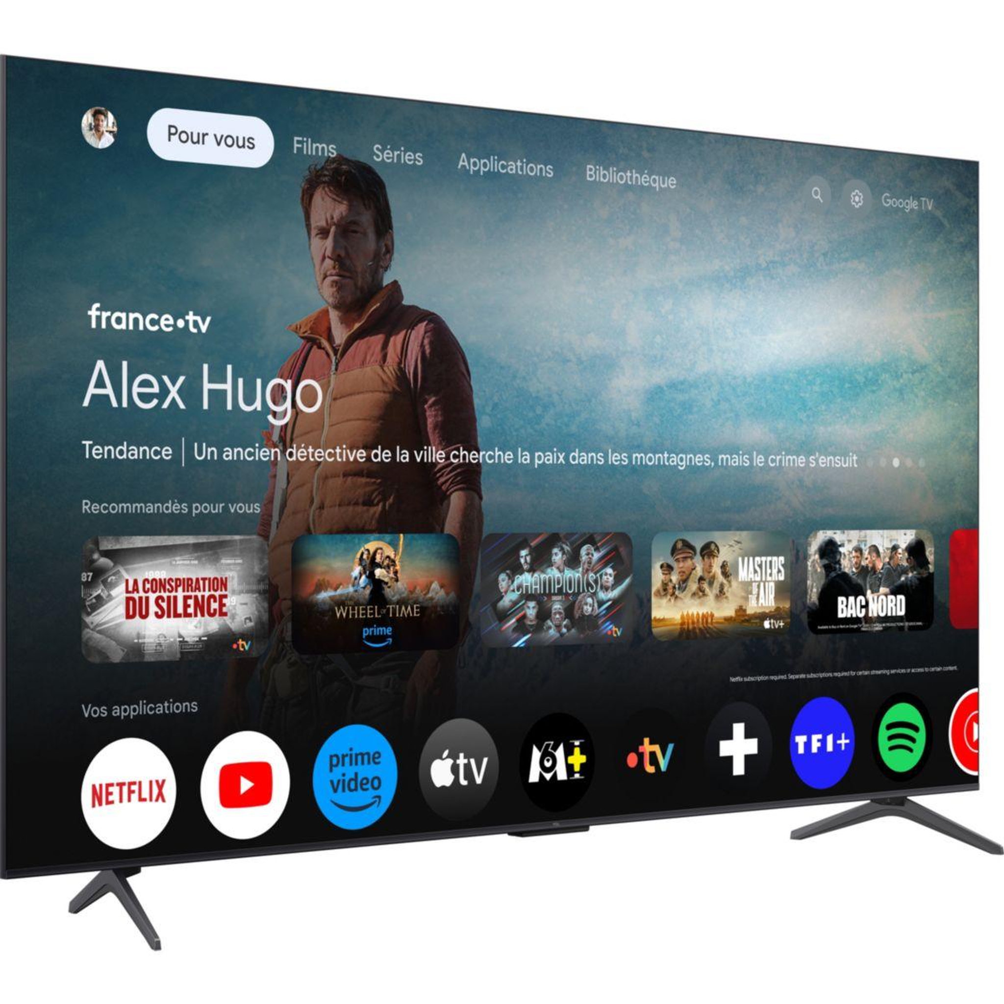 Voir la diapositive 3 : TCL Tv mini led 65c69k (2025) 65  (164 cm) ultra hd - google tv, système sonore onkyo