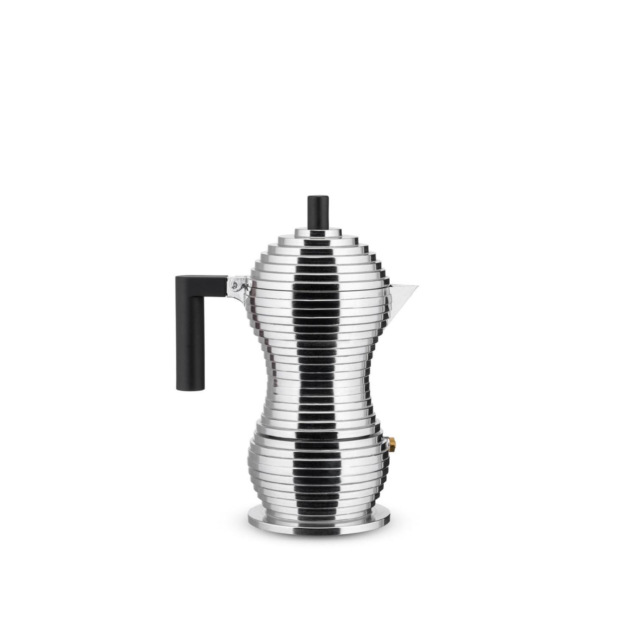 ALESSI Alessi pulcina mdl02/3 b cafetière espresso en alliage d'aluminium, 3 tasses, noir