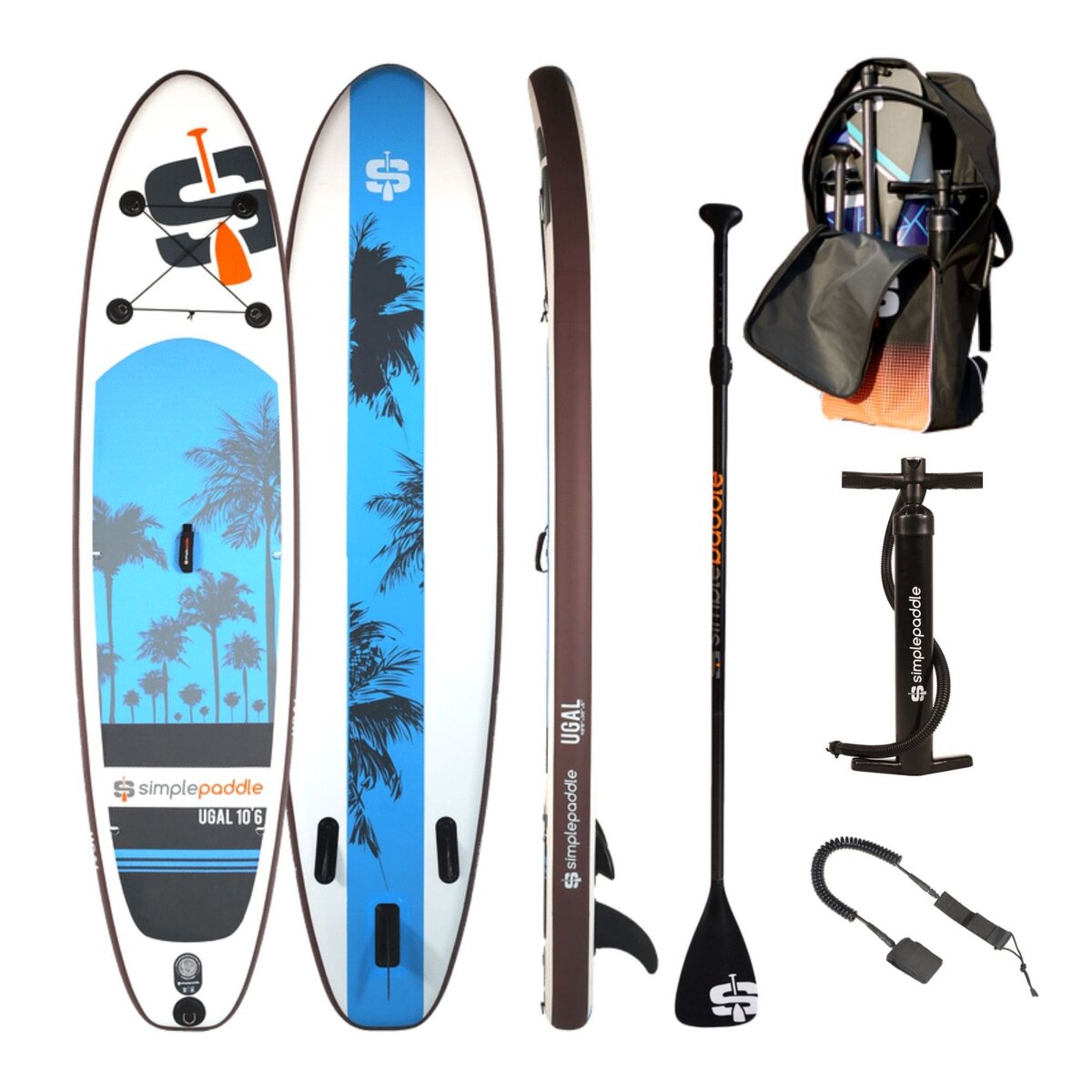 SIMPLE PADDLE Stand up Paddle Gonflable 10'6 - UGAL SIMPLE PADDLE 10'6 30'' 6  (315 x 76 x 15 cm)