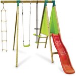 Habitat et Jardin Portique Bois  Kida  - Avec 1 Toboggan - 1 Balançoire - 1 Face à face - 1 Nacelle.