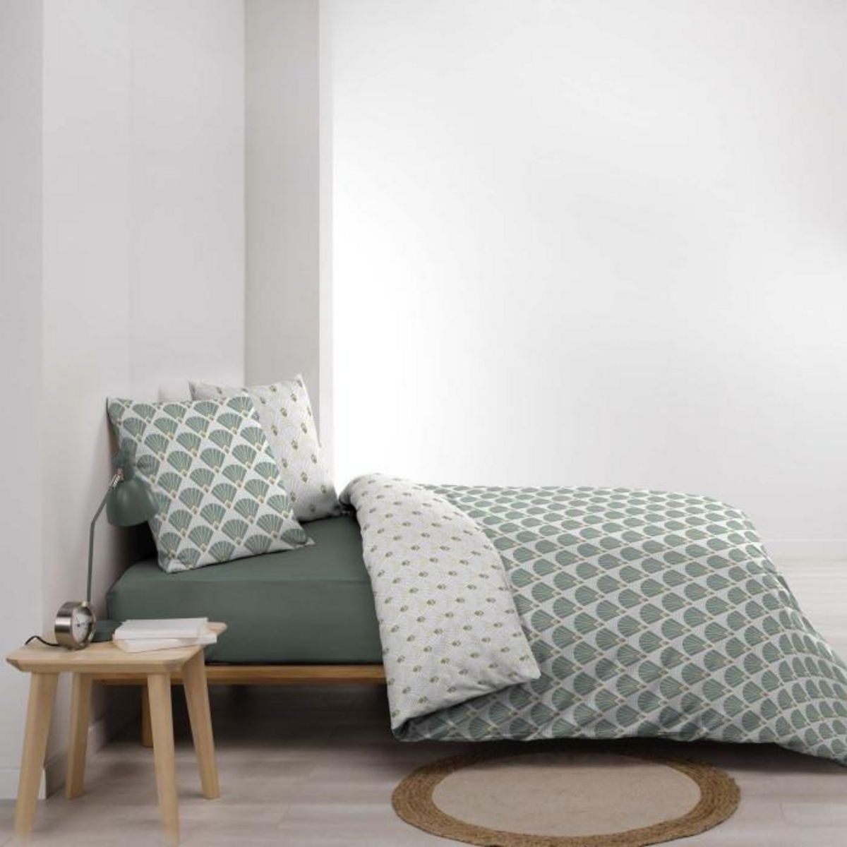 Paris Prix Parure de Lit 3 Pièces  Diane  240x220cm Vert