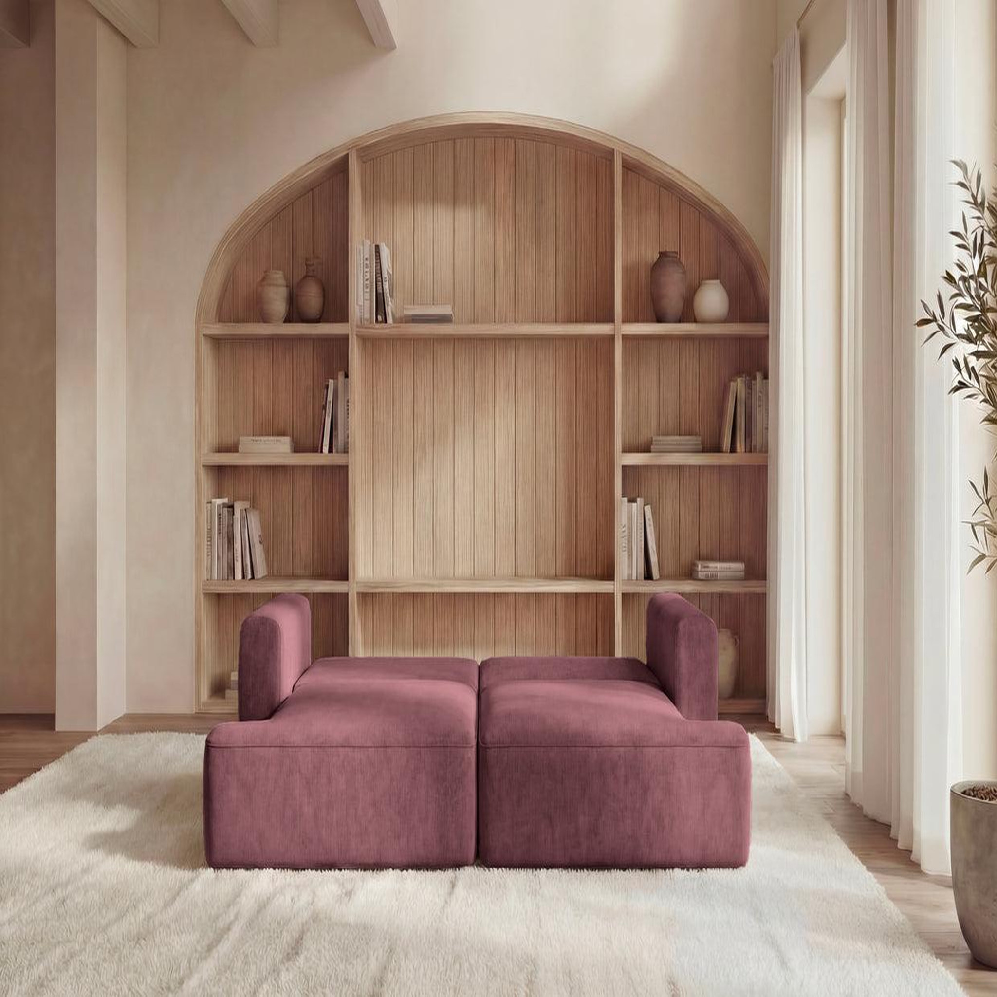 Voir la diapositive 6 : CASANOVA PARIS Chiara - canapé droit convertible tissu velours 3 places
