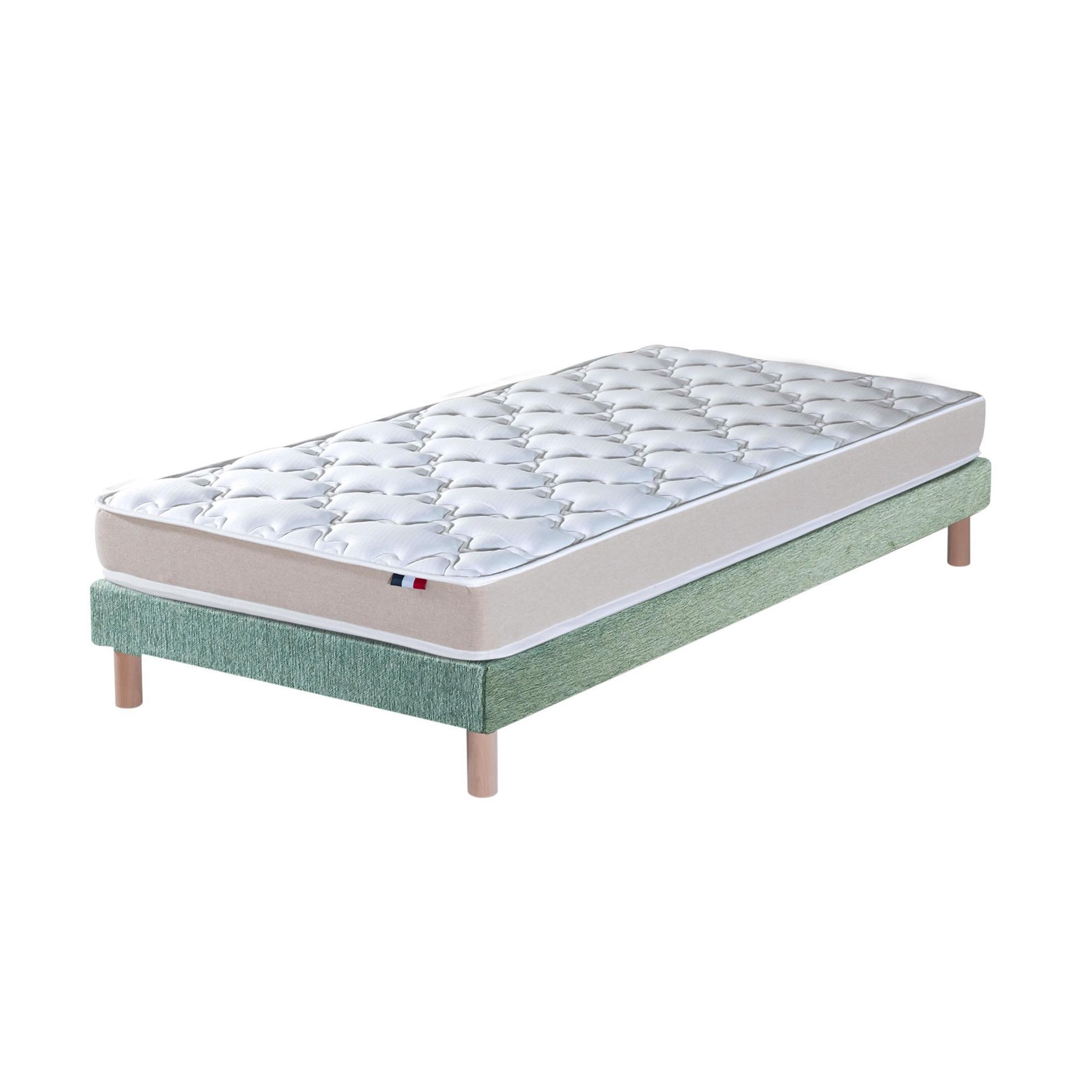 Voir la diapositive 5 : IDLITERIE Ensemble Matelas accueil Latex 3 zones INITIAL - Bi Confort Mousse & Latex + Sommier - Made in France