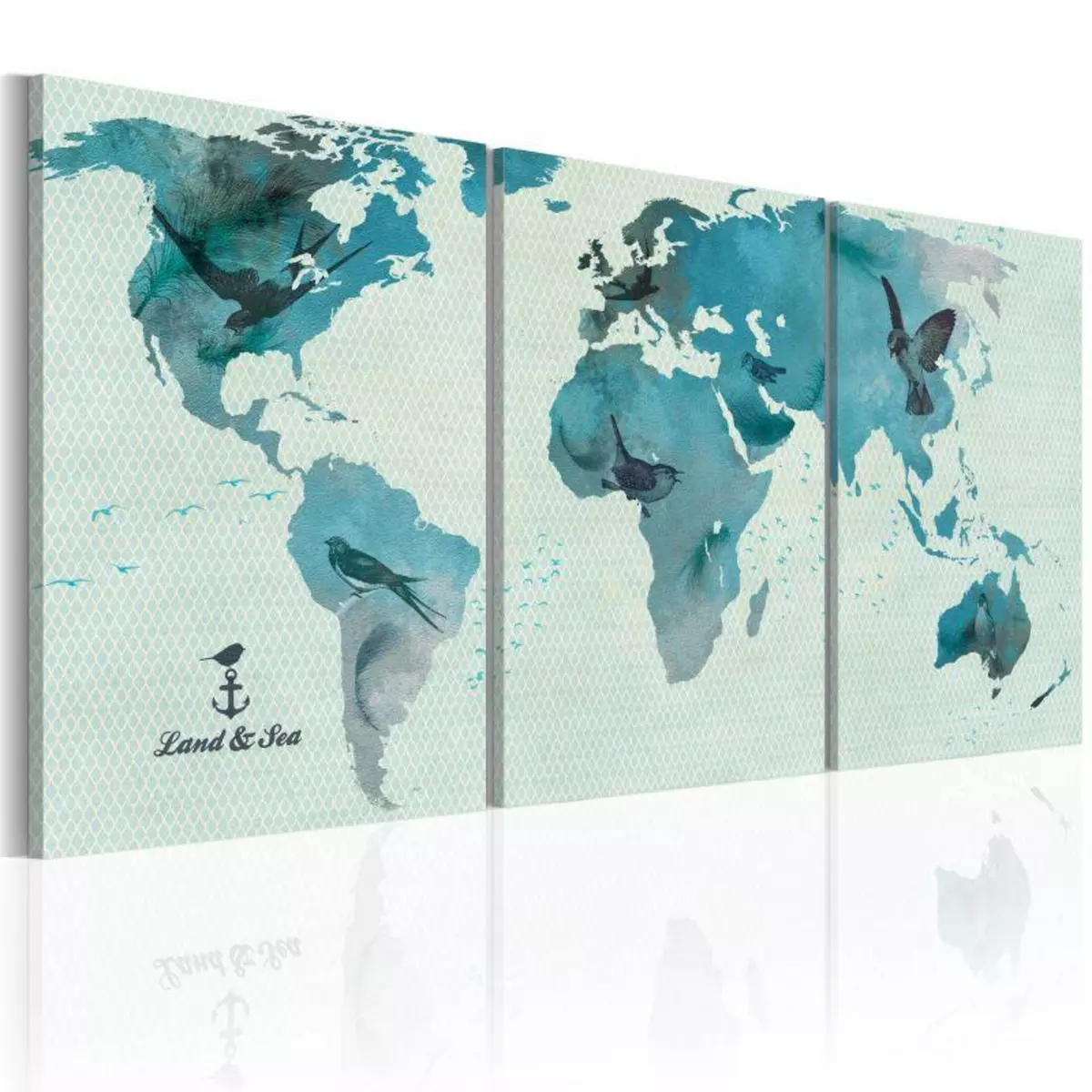 Paris Prix Tableau Imprimé  Carte Ornithologique du Monde 
