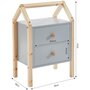 Voir la diapositive 6 : Table de chevet enfant  2 tiroirs L46cm CLEM