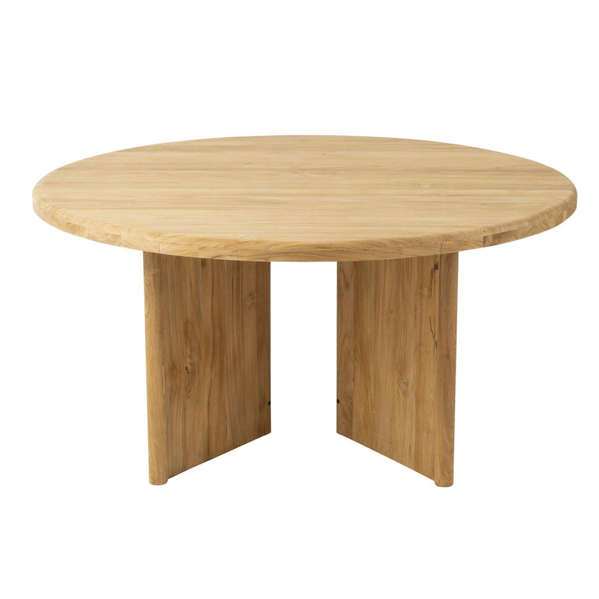 Voir la diapositive 3 : J-LINE Table à manger ronde  teck  150cm naturel