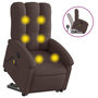 Voir la diapositive 2 : VIDAXL Fauteuil inclinable de massage Marron fonce Tissu