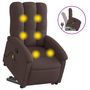 Voir la diapositive 2 : VIDAXL Fauteuil inclinable de massage Marron fonce Tissu