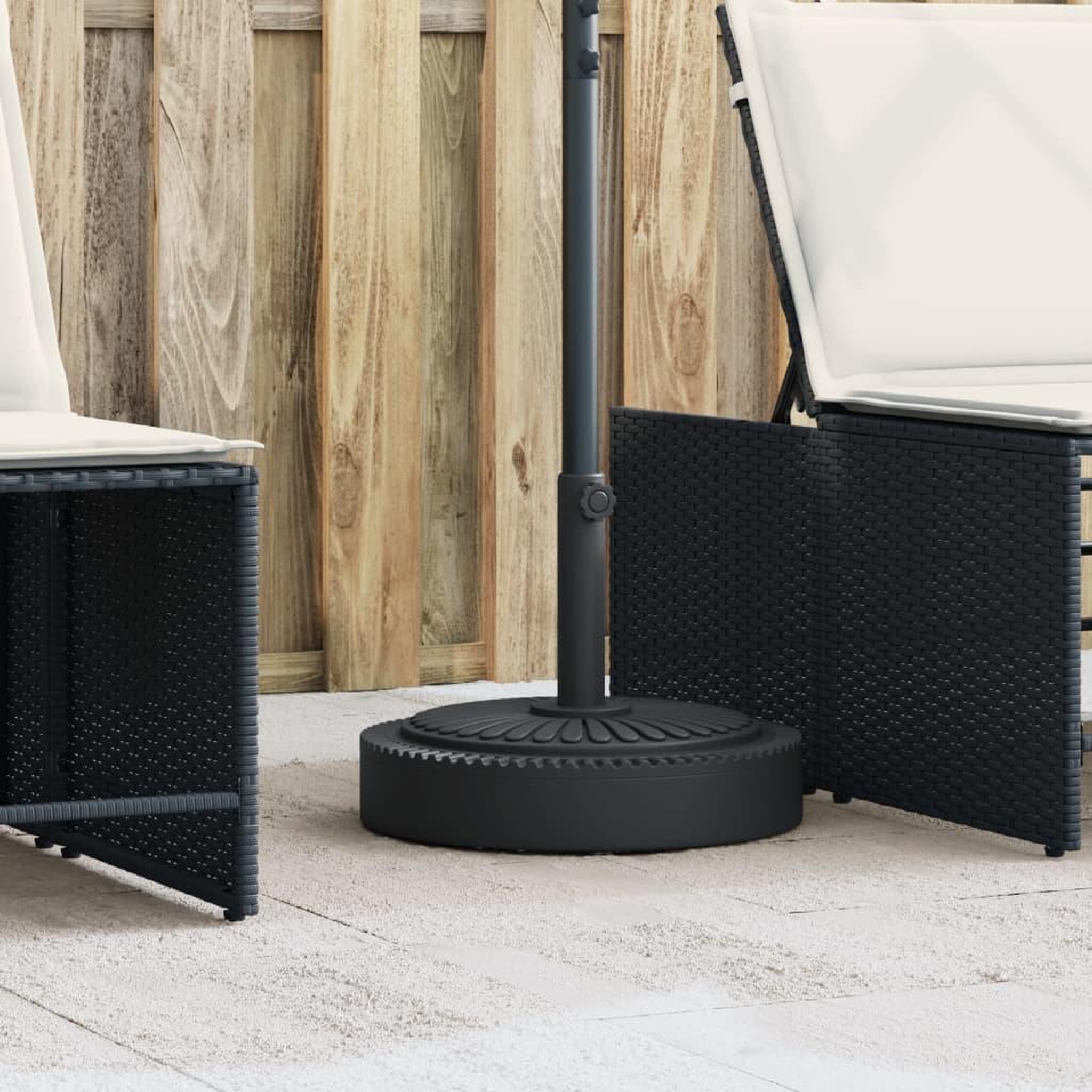VIDAXL Base de parasol pour mats Ø38 / 48 mm 25 kg rond