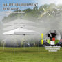 Voir la diapositive 6 : OUTSUNNY Tonnelle barnum pop-up pliant 3 x 3 m sac de transport à roulettes blanc